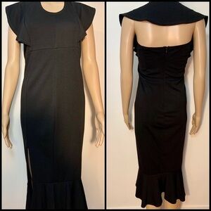 Shein Little Black Dress Below Knee Cocktail Dress